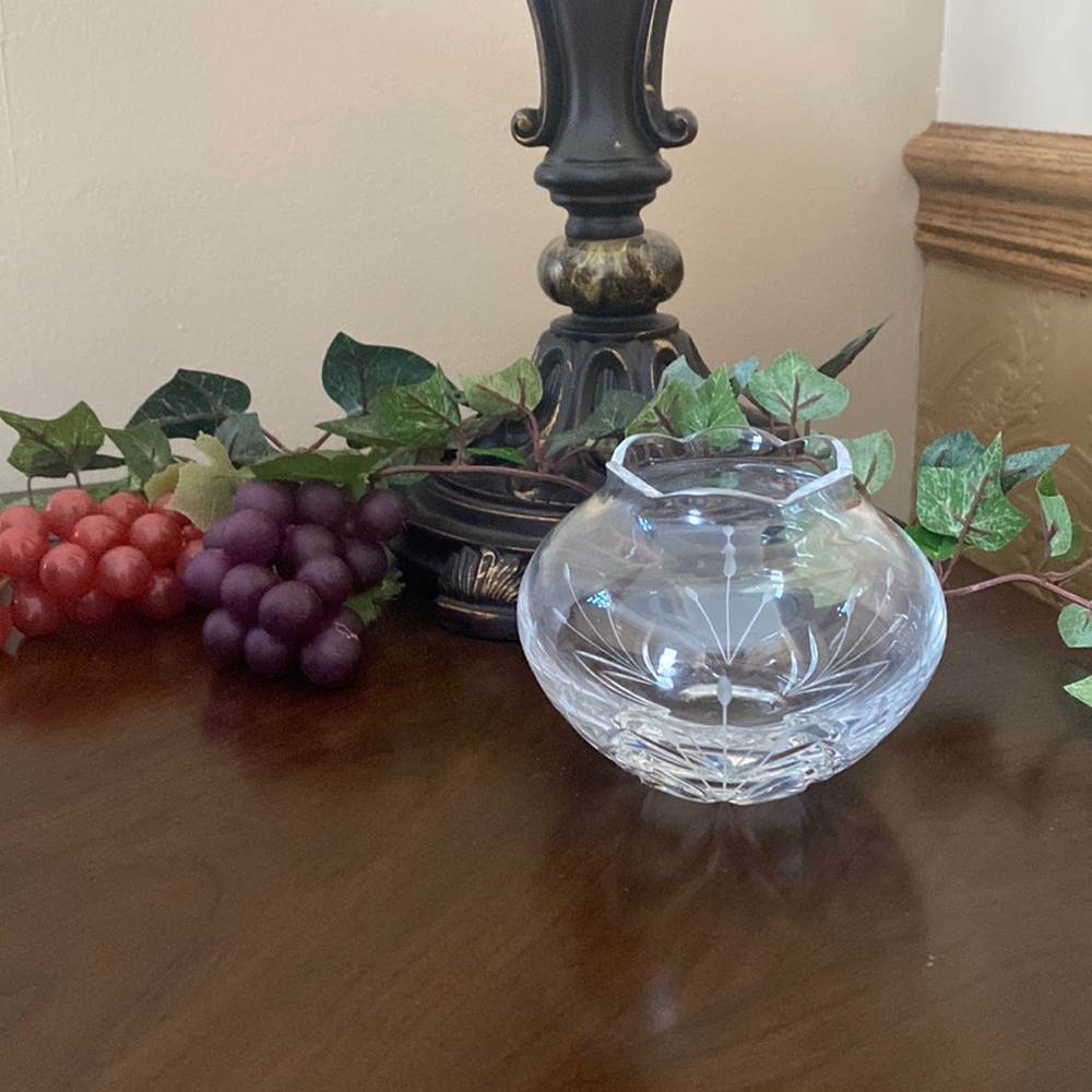 Mikasa 3"  Crystal Candle Holder